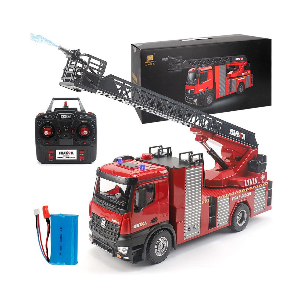 Radio Control Fire Truck, Sprays Water (1:14 Scale)