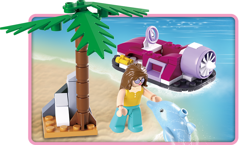 Girls Dream Building Brick Display Set, x2 each kit A-D