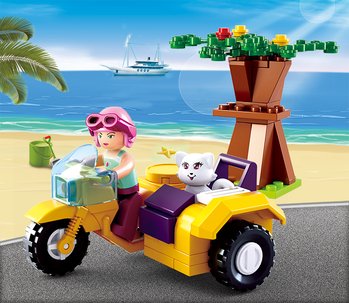 Girls Dream Building Brick Display Set, x2 each kit A-D