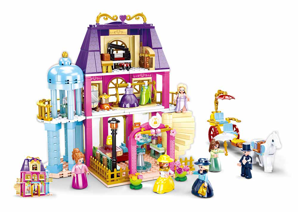 Girl's Dream Village Department Store Building Brick Kit (526 pcs)