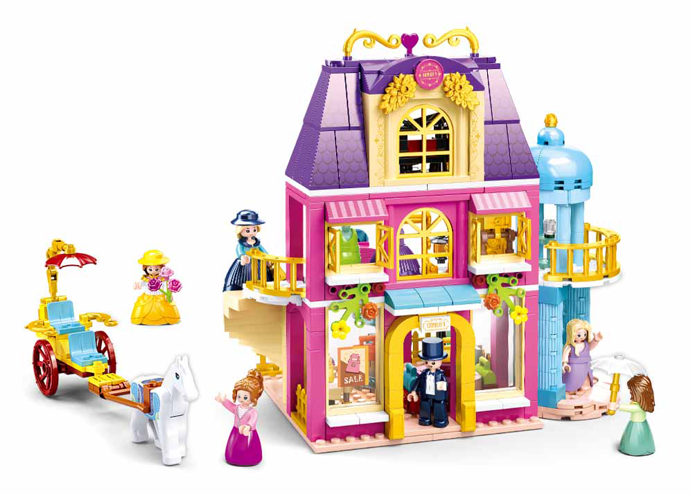 Girl's Dream Village Department Store Building Brick Kit (526 pcs)