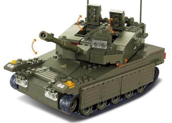 Merkov Miltary Tank Building Brick Kit (344 Pcs)