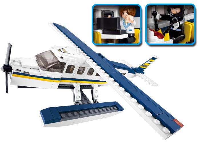 Z Seaplane Aviation Building Brick Kit (214 pcs)