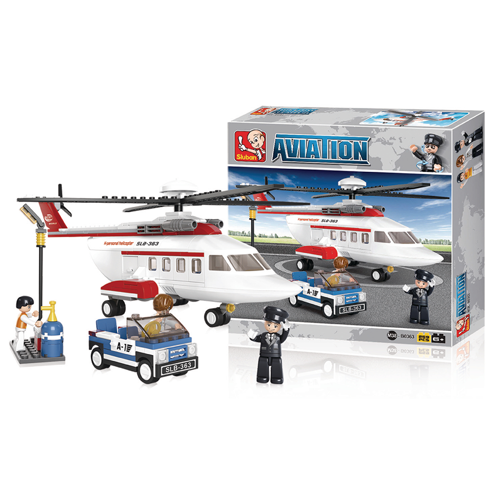 Aviation Personal Helicopter Building Brick Kit (259 Pcs)