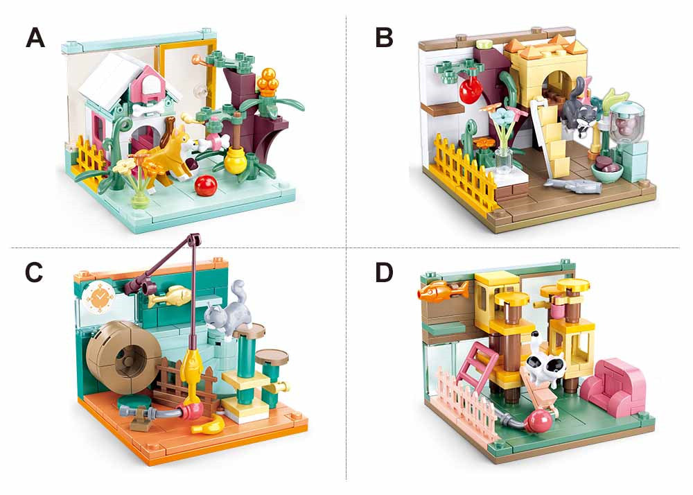 Mini Handicrafts Pet Display Building Brick Set