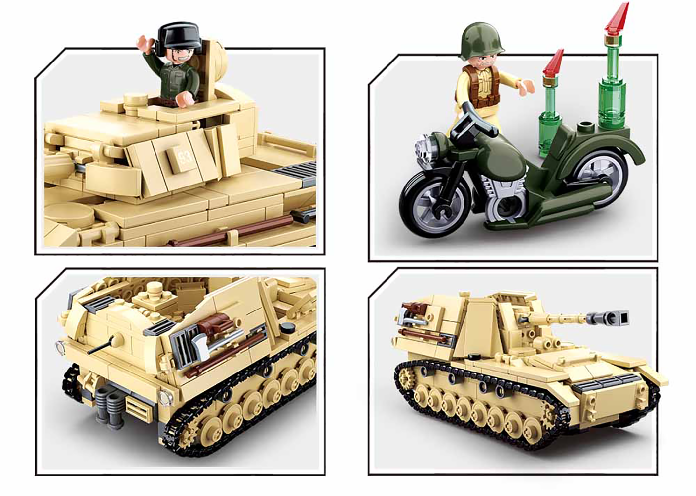 WWII Panzer IV 2-in-1 Tank Building Brick Kit (543 Pcs)