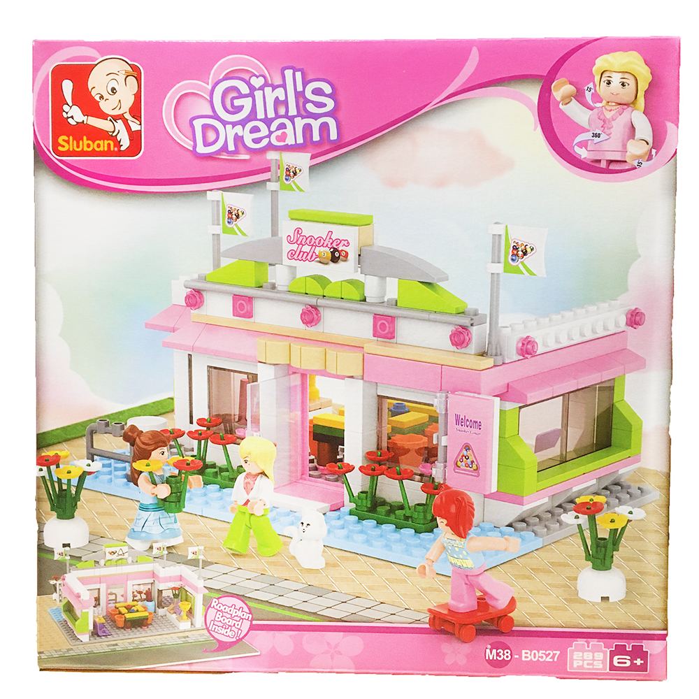 Girl's Dream Pool Table Lounge Building Brick Kit (289 Pcs)