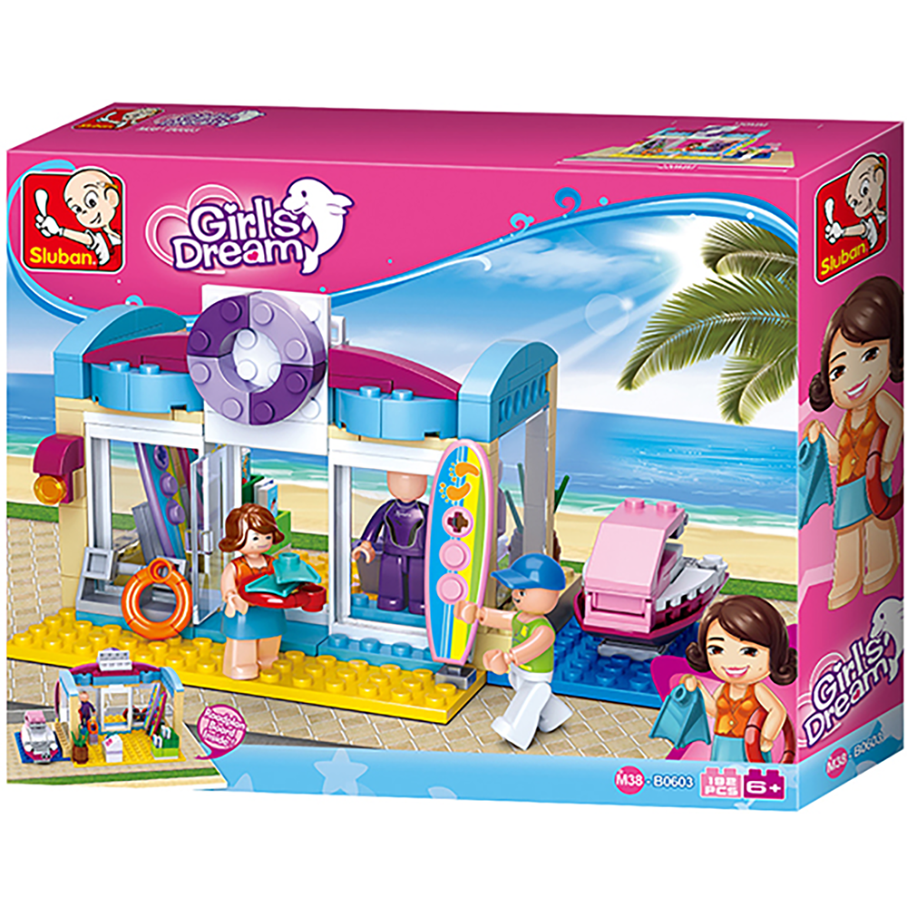 Girl's Dream Surf Shop Building Brick Kit (192 pcs)