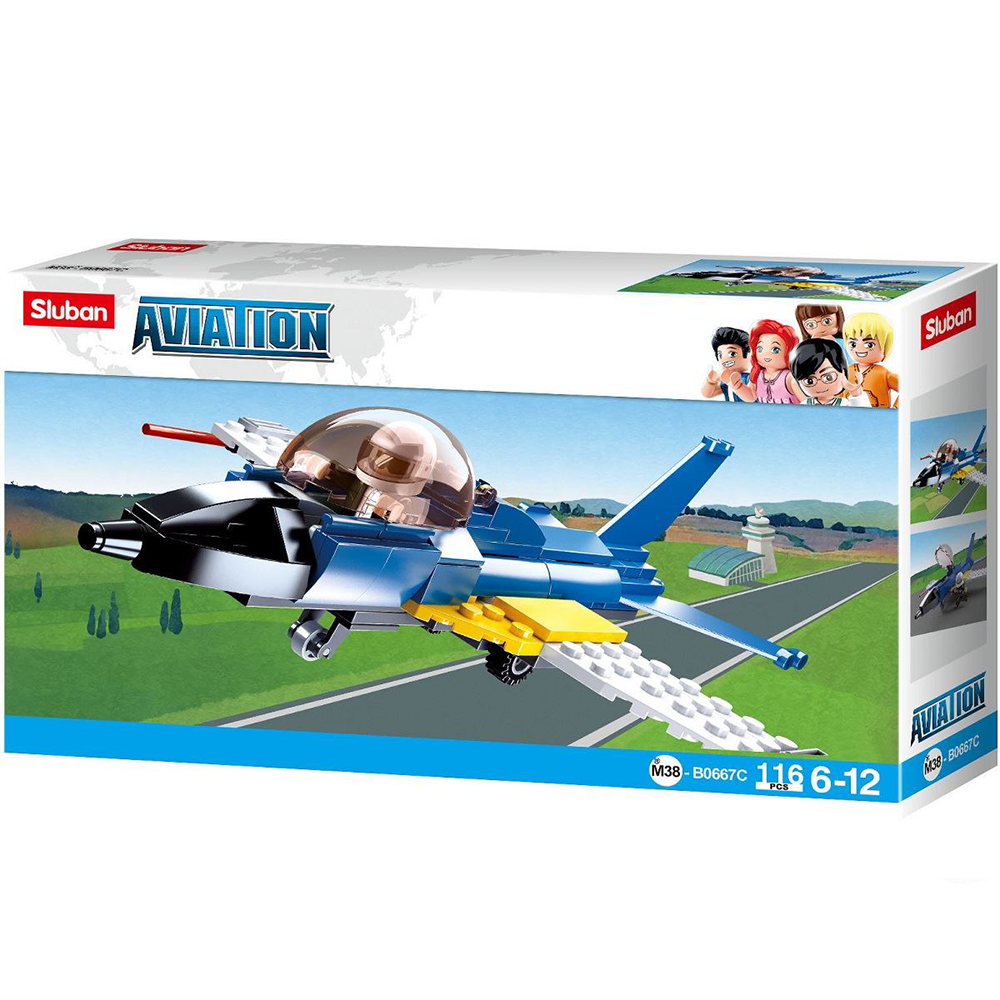 Aviation Training Plane Building Brick Kit (116 pcs)