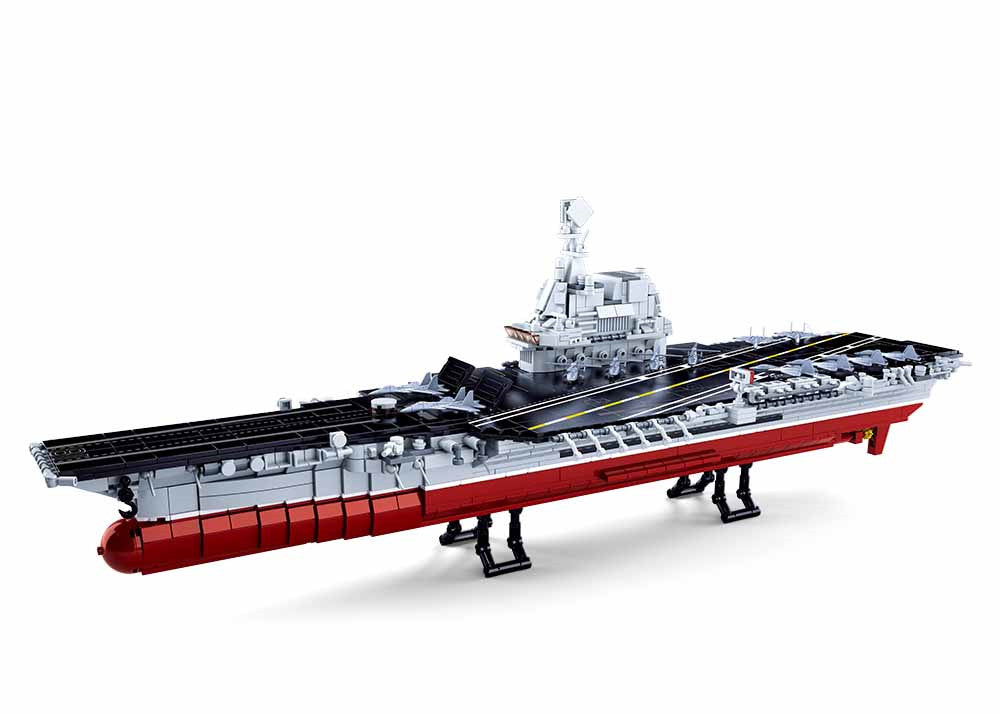 Model Bricks  Aircraft Carrier 1:450 Scale Building Brick Kit (1728 pcs)