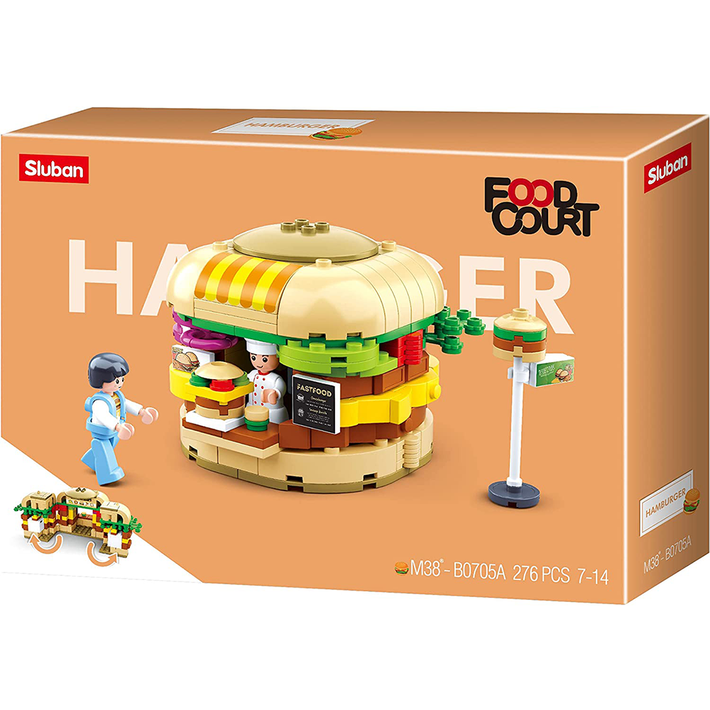 Food Court Hamburger House Building Brick Kit (264 Pcs)