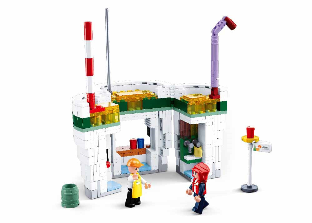 Food Court Beverage House Building Brick Kit (283 Pcs)