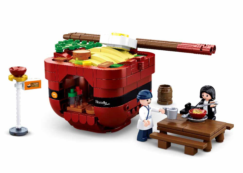 Food Court Noodle House Building Brick Kit (338 Pcs)