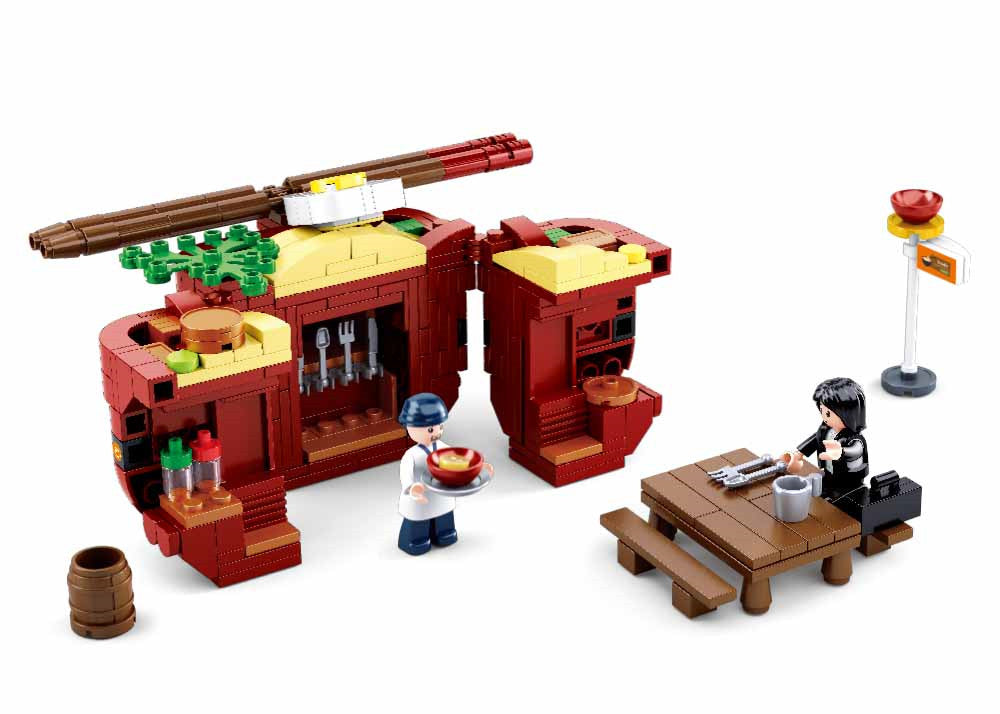 Food Court Noodle House Building Brick Kit (338 Pcs)