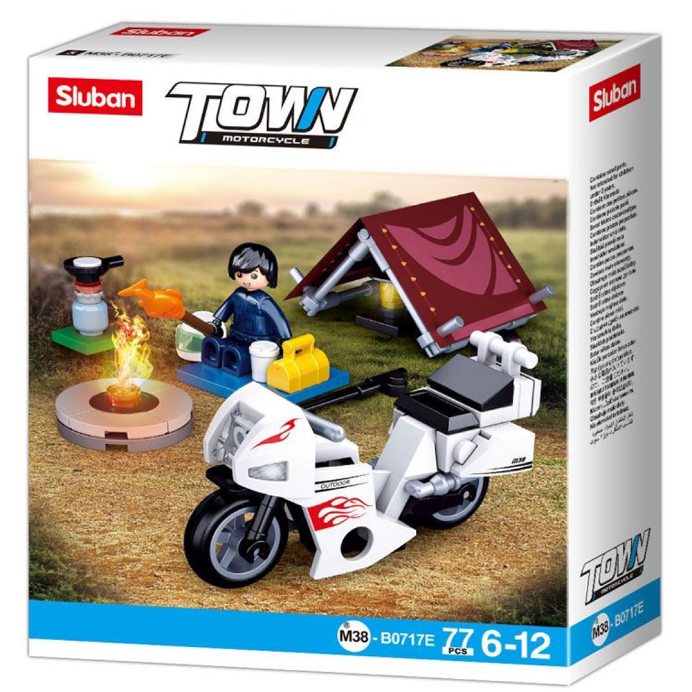 Camping Motorcycle Building Brick Kit (77 pcs)