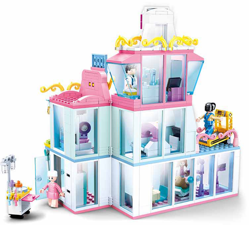 Girl's Dream Hospital Set Building Brick Kit (459 pcs)