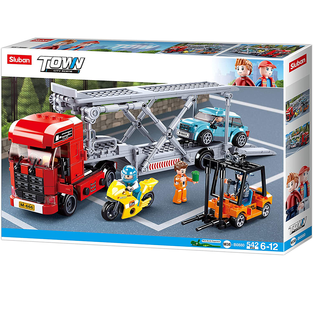 Modern Car Transporter Building Brick Brands (542 pcs)