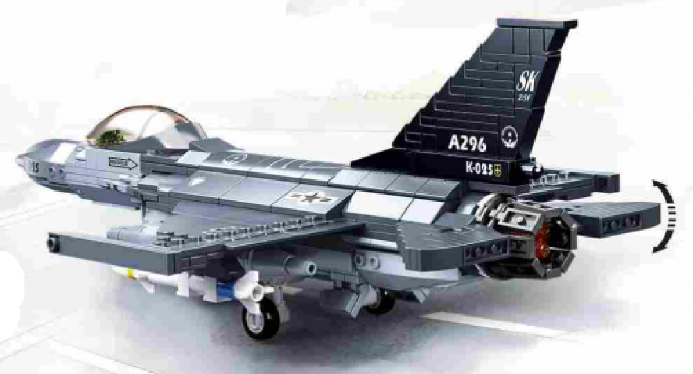 Model Bricks F-16C Falcon Fighter Jet Building Brick Kit (521 pcs)