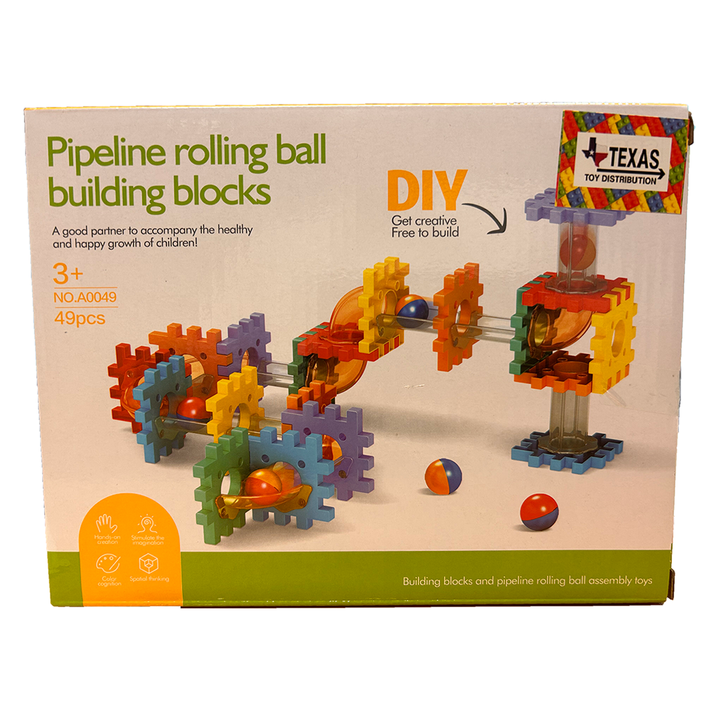 Pipeline Rolling Ball Building Blocks Marble Drop Set 49 Pcs