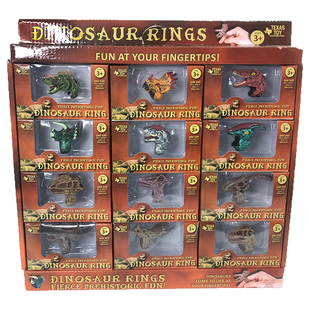 Dinosaur Ring Display Box, x12 Ring Assortment