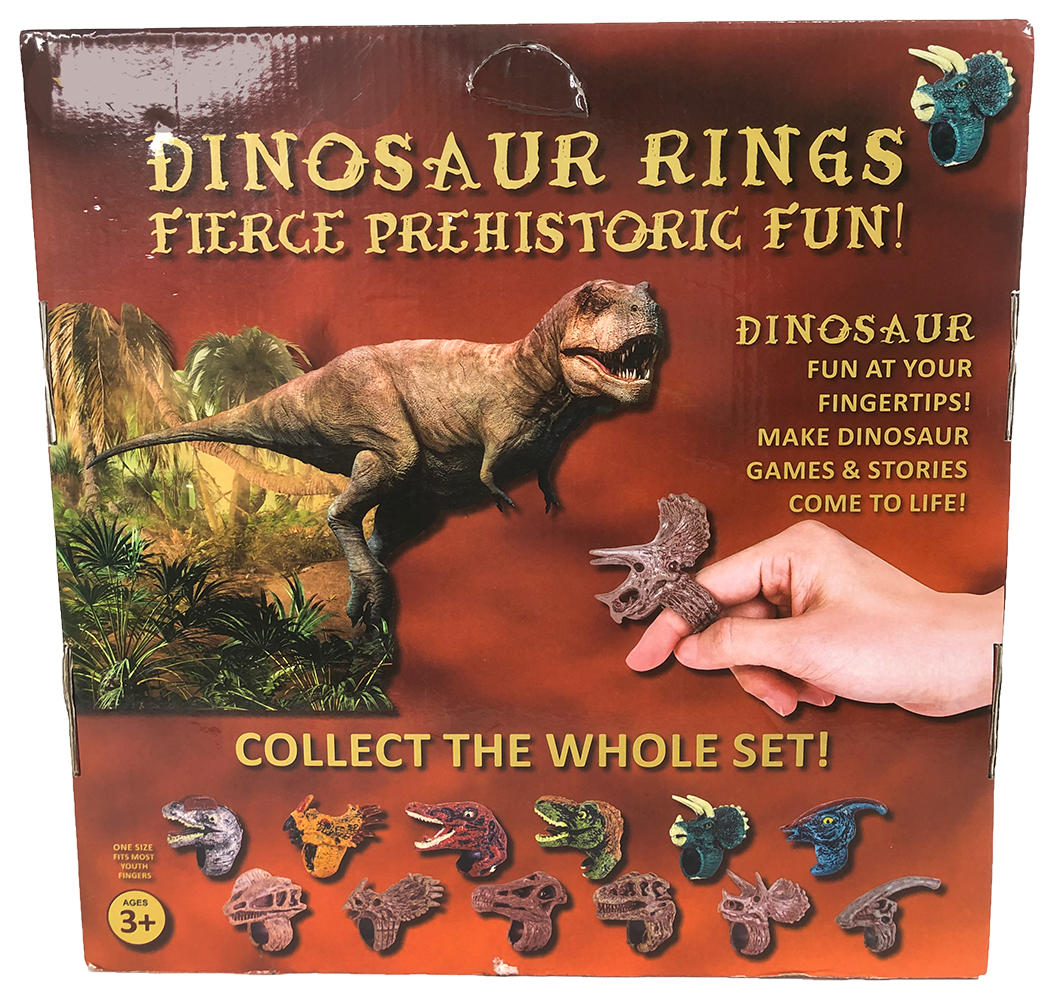 Dinosaur Ring Display Box, x12 Ring Assortment