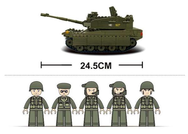 Merkov Miltary Tank Building Brick Kit (344 Pcs)