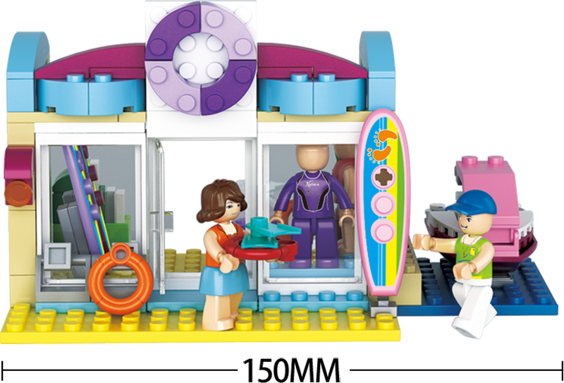 Girl's Dream Surf Shop Building Brick Kit (192 pcs)