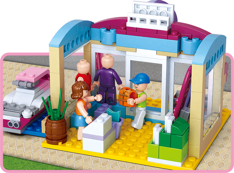 Girl's Dream Surf Shop Building Brick Kit (192 pcs)