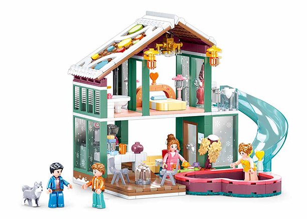 Winter Resort Lodge Building Brick Kit (439 pcs)