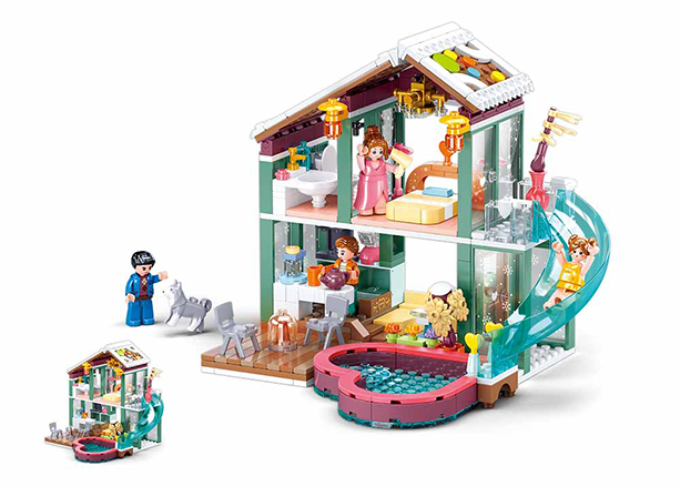 Winter Resort Lodge Building Brick Kit (439 pcs)